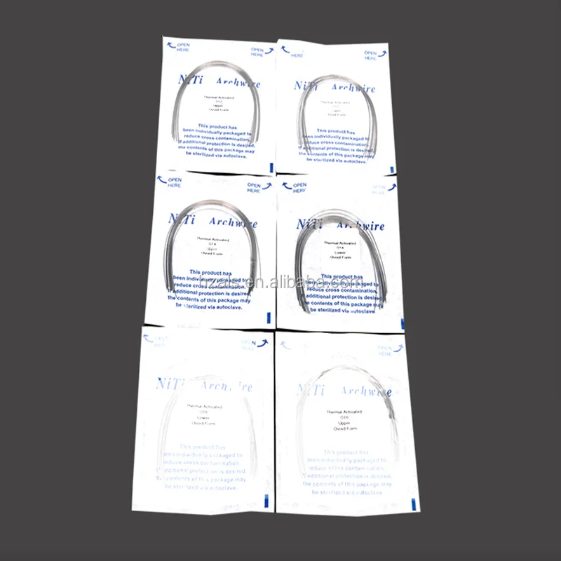 ALS China factory  Dental Consumable Thermal Activated Good Quality Niti Arch Wire medical consumables
