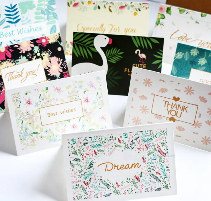  Custom design holiday greeting cards folding paper thank