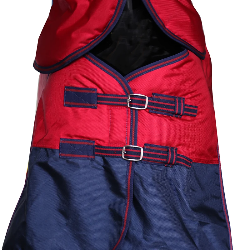 Horse Blanket Ripstop Fabric 1680D Heavy-duty Winter Shell and Nylon Lining Rain-resistant Cotton-filled with Detachable 280G SS