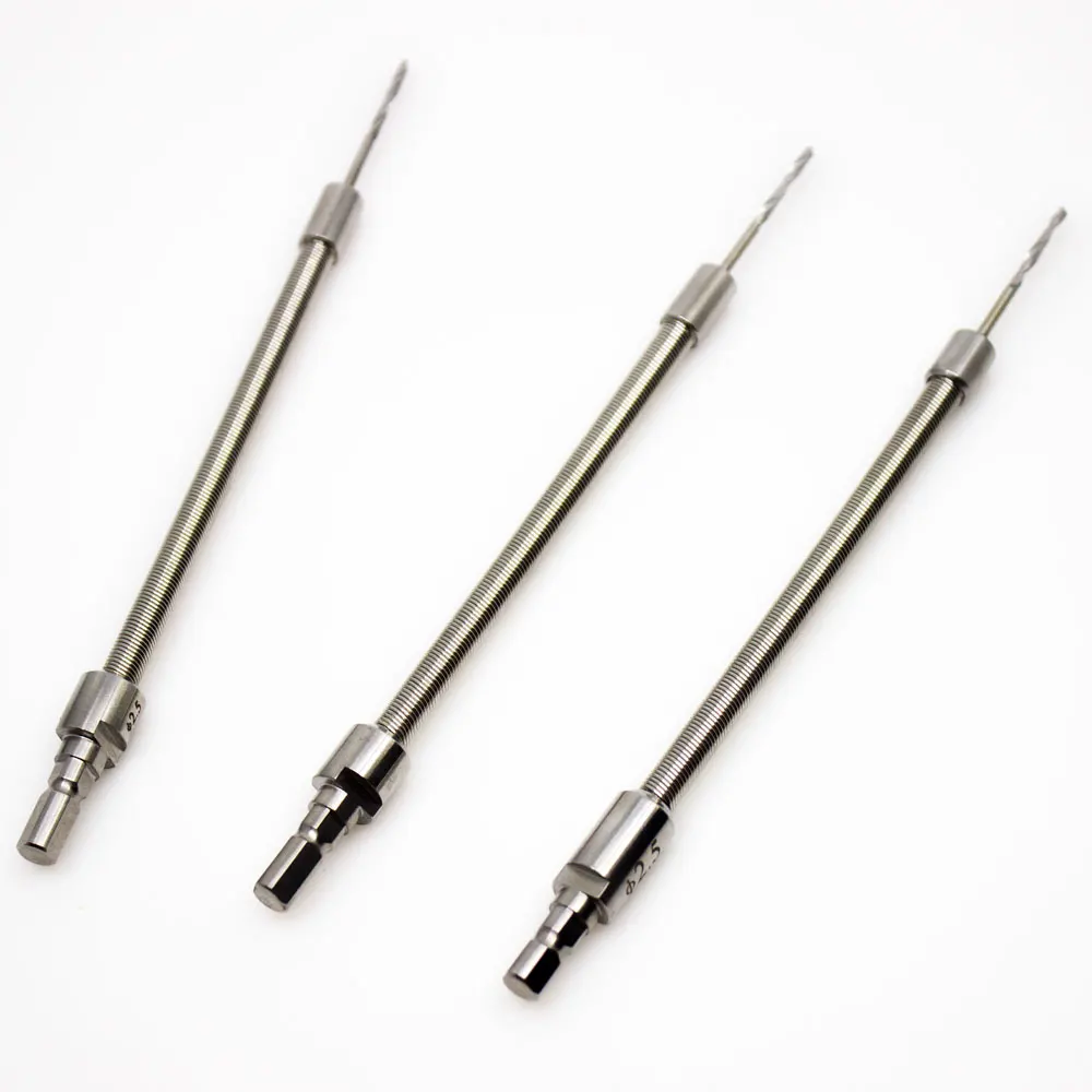 Simply Style flexible cannulated drill bit for orthopedic knee surgery