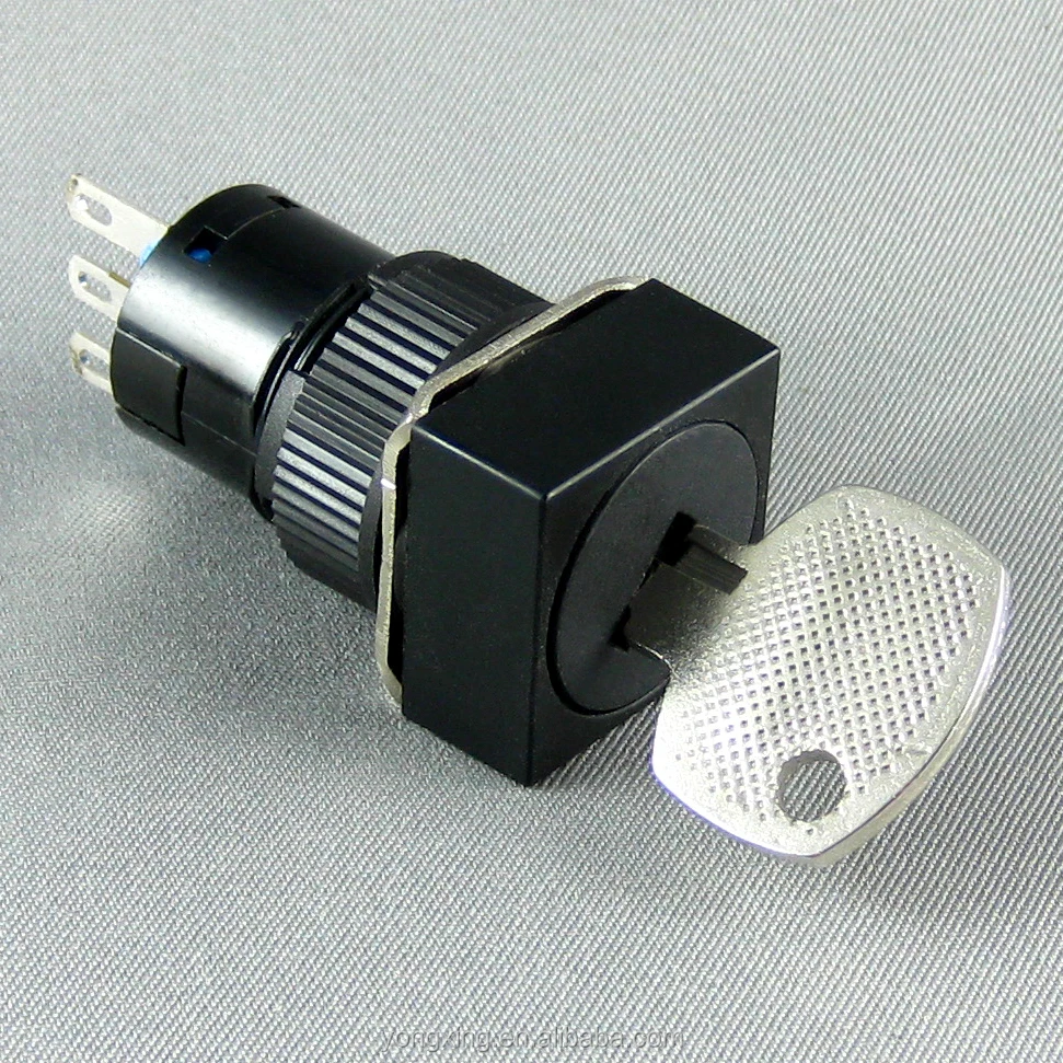 3-позиционный защелкивающийся дверной замок высокой безопасности IP40 диаметр 16 мм 3 А 250 В переменного тока ротационный