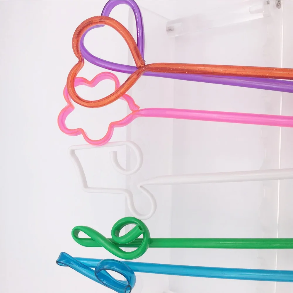 Music note Heart Shaped drinking Straw Plastic Ball Pen