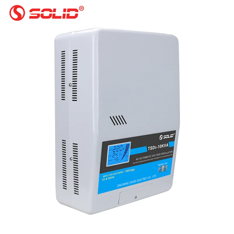 Home Wall Mounted Servo Type Single Phase AC 5KVA 5000W Automatic Voltage Regulator Stabilizer 5000VA 5000VA