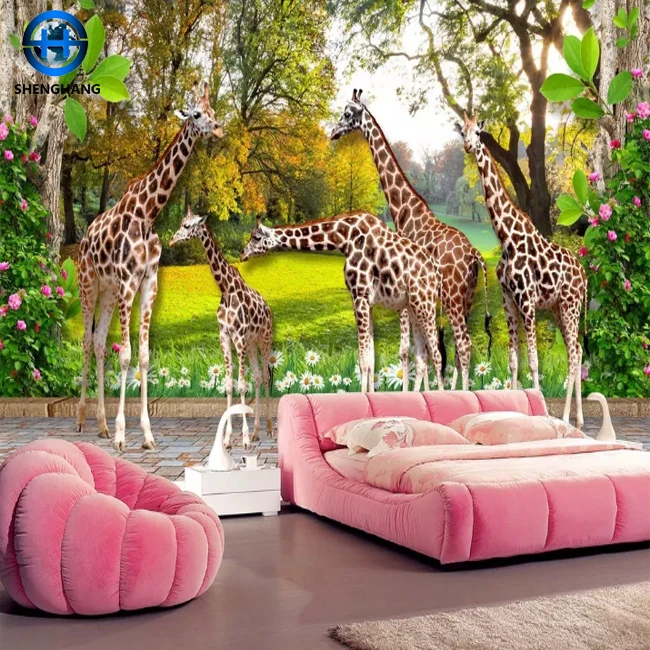 High quality non self adhesive bedroom wallpaper/wall paper in china colorful mural