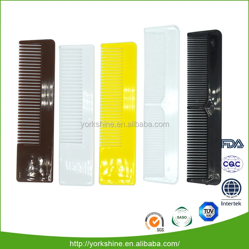 
Worldwide convenient hair plastic hotel comb small for travel and hotel with packed in opp bag or customized 