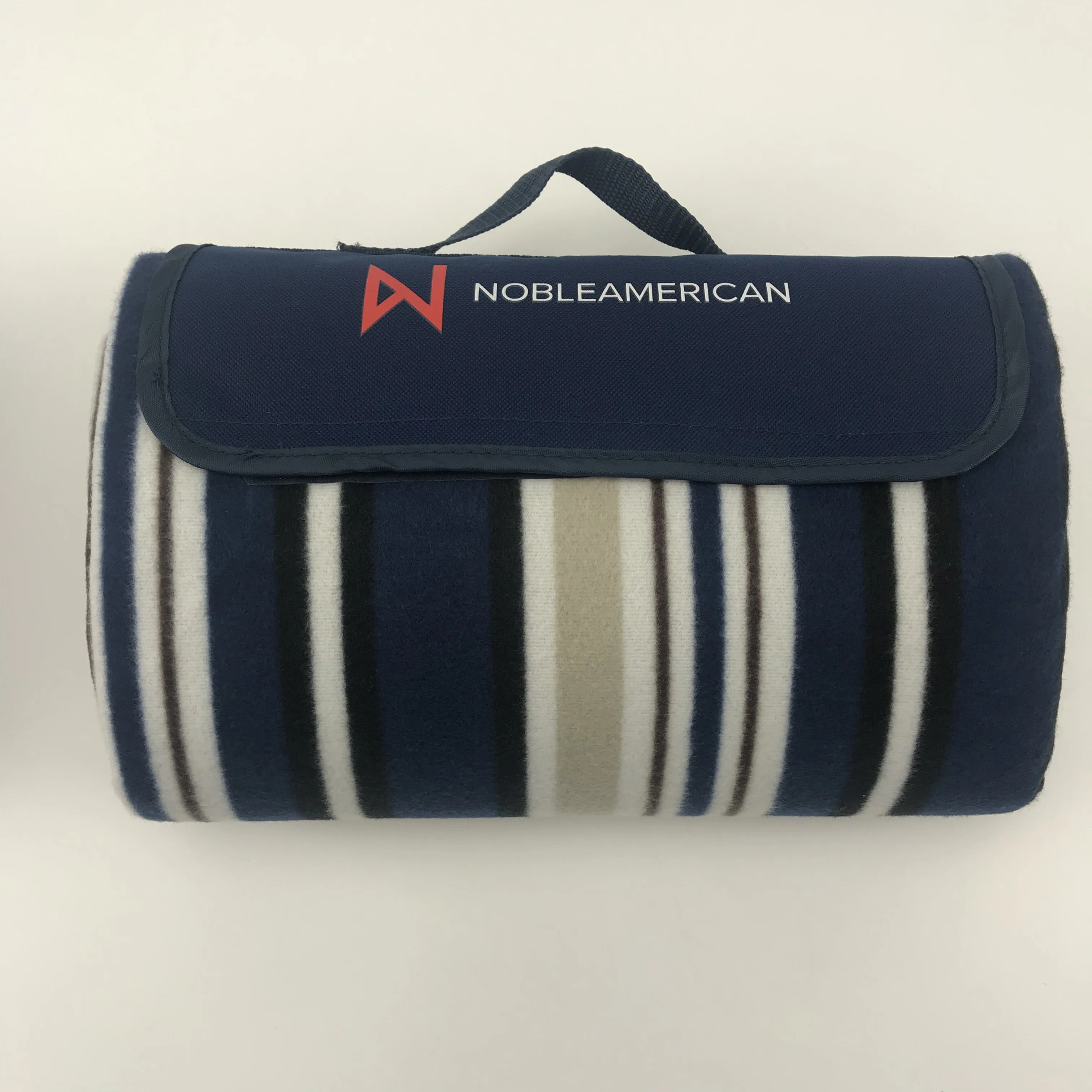 BSCI Factory Wholesale Custom Outdoor Waterproof Stripe Foldable Travel Beach Picnic Blanket for Outdoor