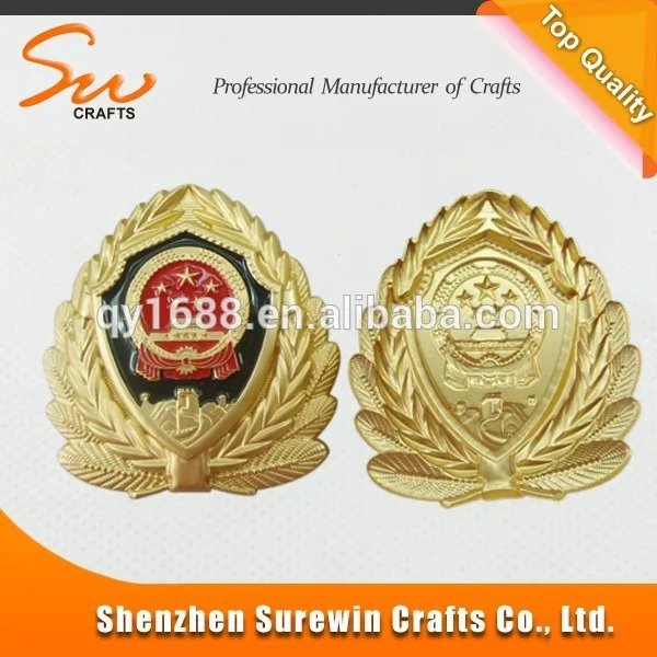 Welding machine technique and folk art style gold honor metal medal