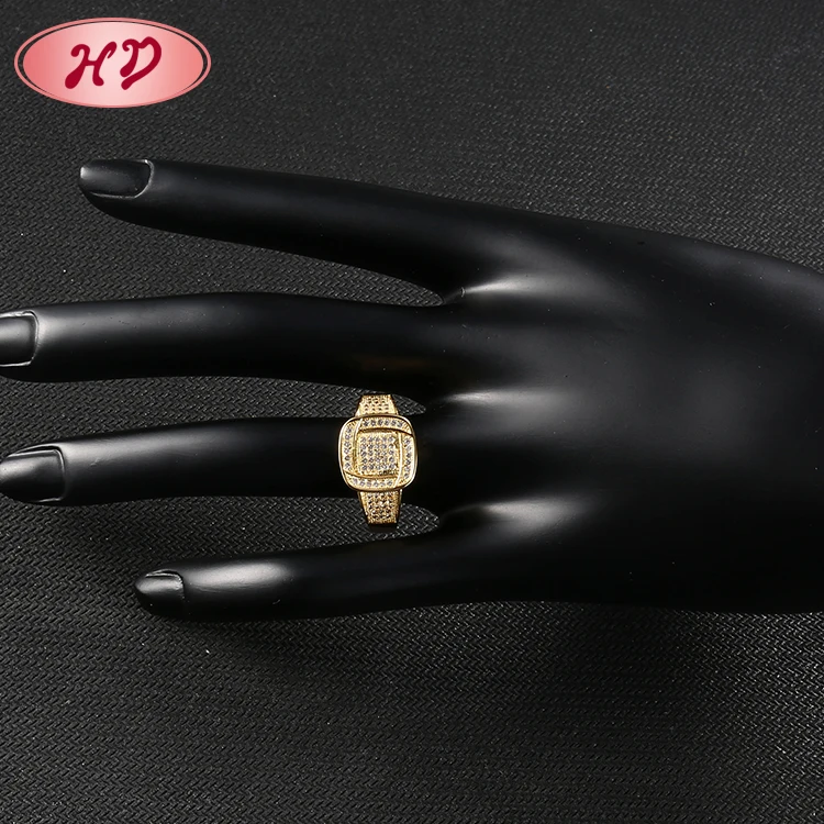 Latest Model Fashion Designs Cheapest Wedding Jewelry 18K Gold Diamond Ring