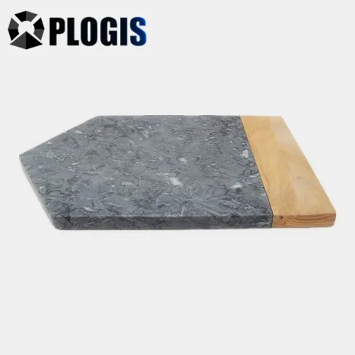 Customized Stone marble cutting board /chopping with hanging hole vegetable cutter