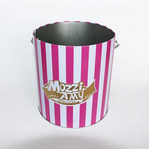 Китайские поставщики круглая металлическая упаковка для попкорна жестяная коробка