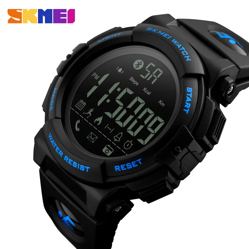 New arrival SKMEI 1303 relojes inteligentes sport waterproof 3D pedometer smart digital wrist watch
