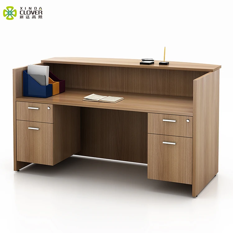European style modern wholesale 2 person white plywood material used small beauty salon reception desk