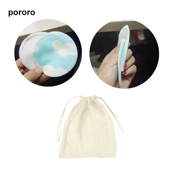 2 or 3  Layers Cheap Reusable Bamboo Remover Makeup Remover Pads Wholesale Round Washable bamboo Cotton