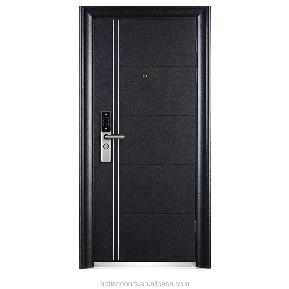 Single swing fire rated steel door safety iron main door designs american front door