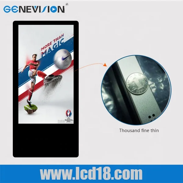 18.5 inch Indoor elevator advertising super thin stand alone video display elevator advertising screen
