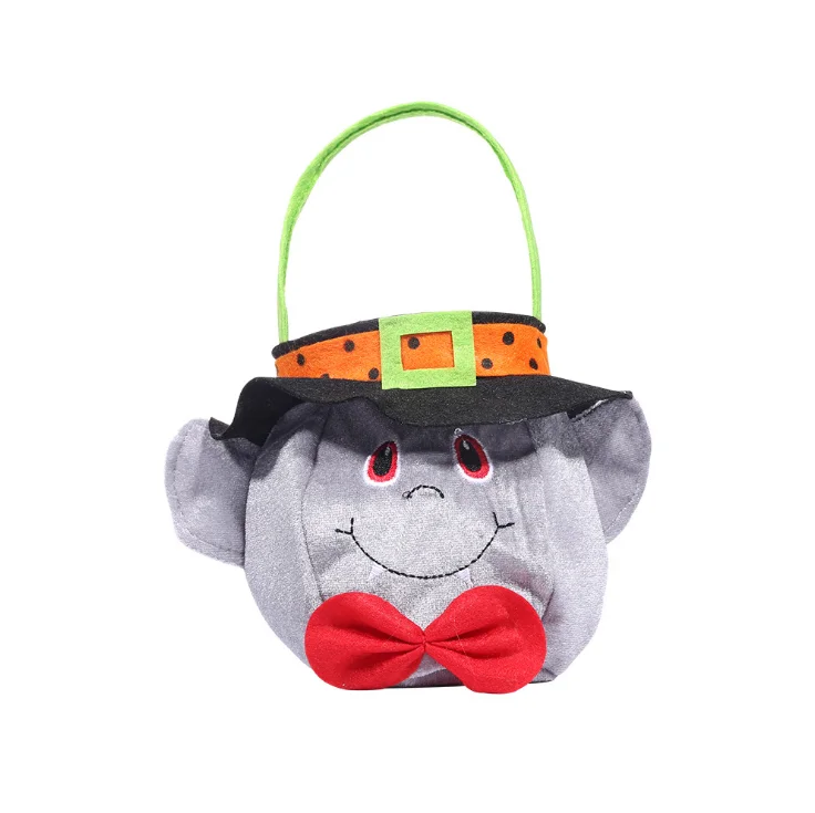 
2018 yiwu halloween decoration Cartoon pumpkin halloween tote bag 