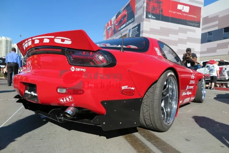 Fiber Glass FRP For 1992-1997 RX7 FD3S RB Rocket Bunny V2 9pcs Rear Diffuser