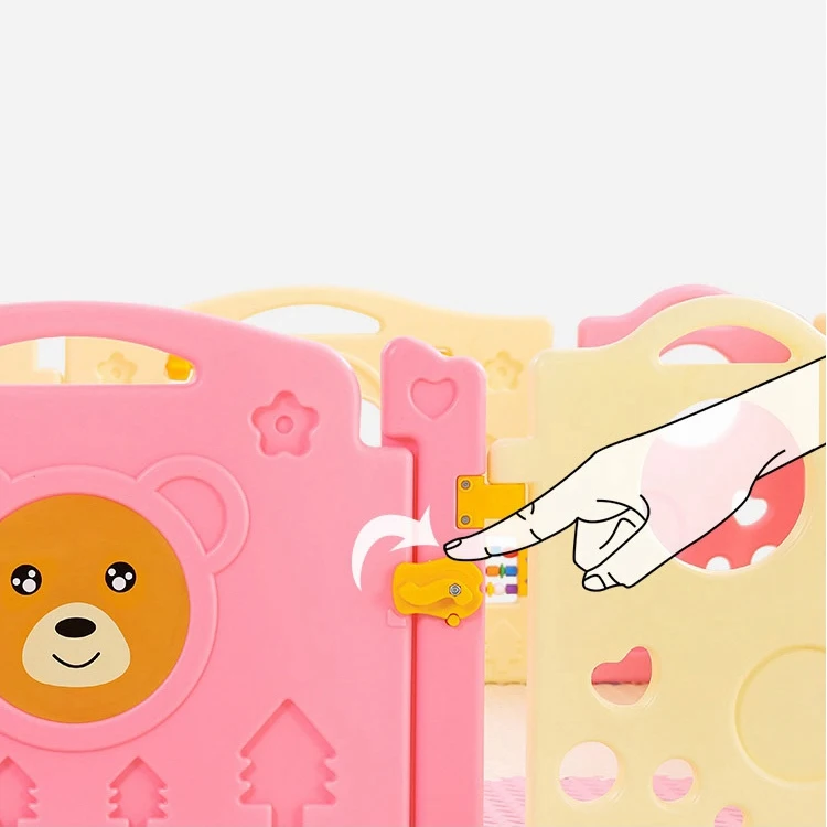 Safe Activity Field Colorful Modern Folding Color Playpen Baby Safety Fence Kid