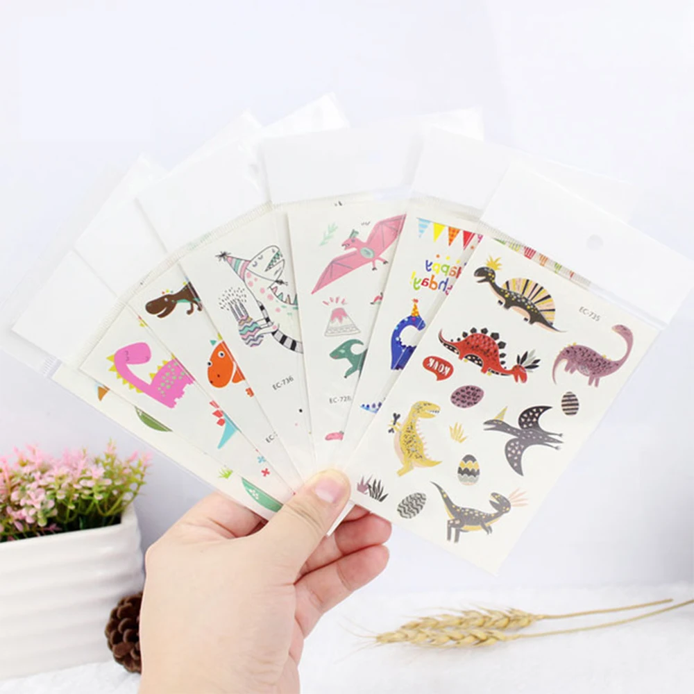 120*75 мм динозавр временные наклейки динозавр Вечеринка Сувениры динозавр день рождения подарки для детей динозавр Вечеринка Принадлежности Декор