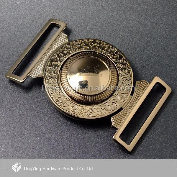 Latest Design LINGYING kinds of color Central Circular Hole Clamp Belt Buckle