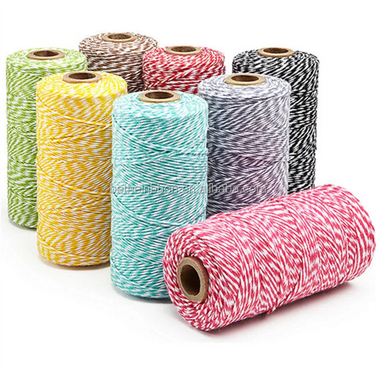 3-strand twisted cotton bakers twine rope thread