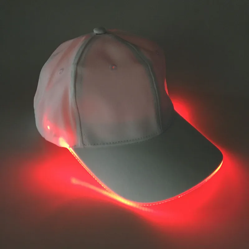 plain LED baseball cap with custom logo