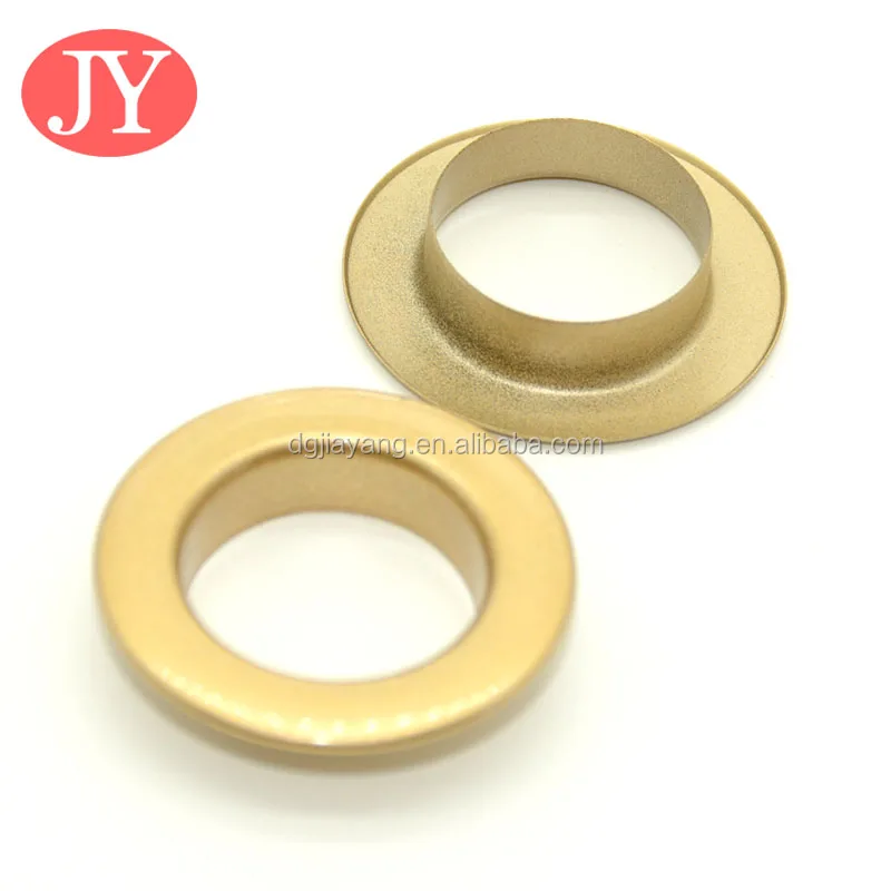 Украшение для обуви золотого цвета, латунные плоские отверстия большого размера с фланцем