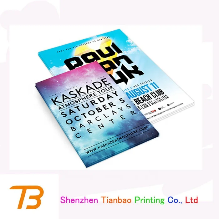 A0 A1 A2 A3 A4 A5 customized size flyer poster leaflet booklet printing