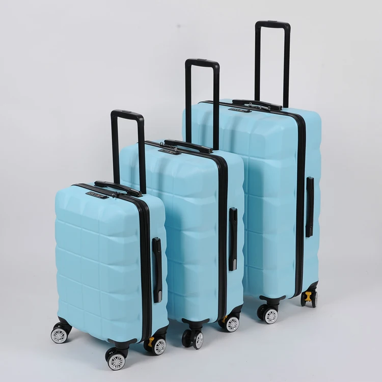 Factory OEM 360 degree spinner 4X2 airplane wheel carry on 20 24 28 inch TSA lock hard 3PCS ABS  trolley suitcase luggage set
