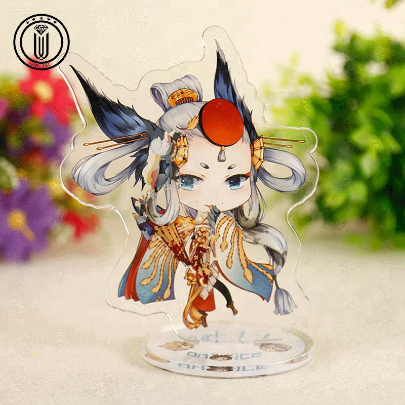 clear translucent and transparent acrylic stand anime with base