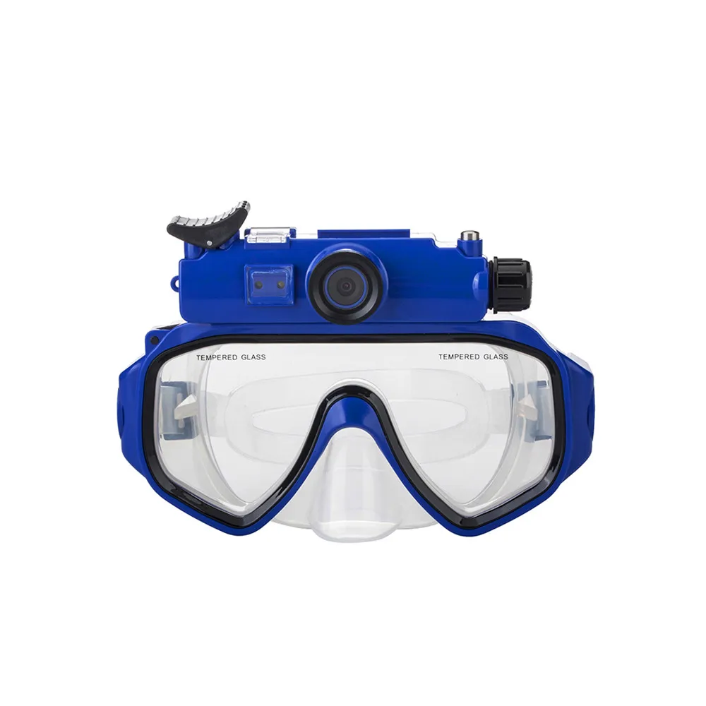 HD720P 100 градусов FOV Глубина 30 метров водонепроницаемый дайвинг очки маска цифровая видеокамера с статус ЖК-дисплей