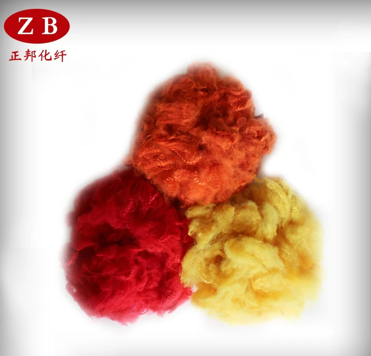 
colored good dacron polyester staple fibers 