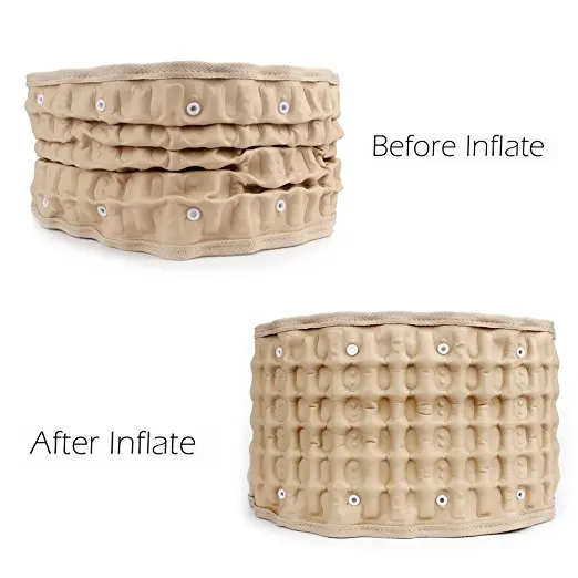 Physio Decompression Back Belt Pain Lower Lumbar Support Back Massage Air Traction Brace