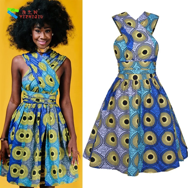 YIZHIQIU elegant wholesale african print patterns kitenge dress designs for women