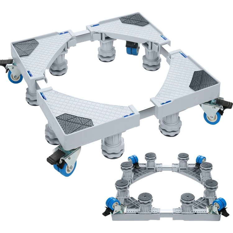 Fridge stand Adjustable Dolly Laundry Pedestal Telescopic Dolly Roller for Washing Machine Base