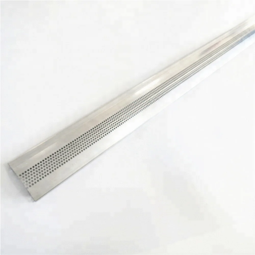 Custom punched perforated aluminum channel cover for glass curtain wall