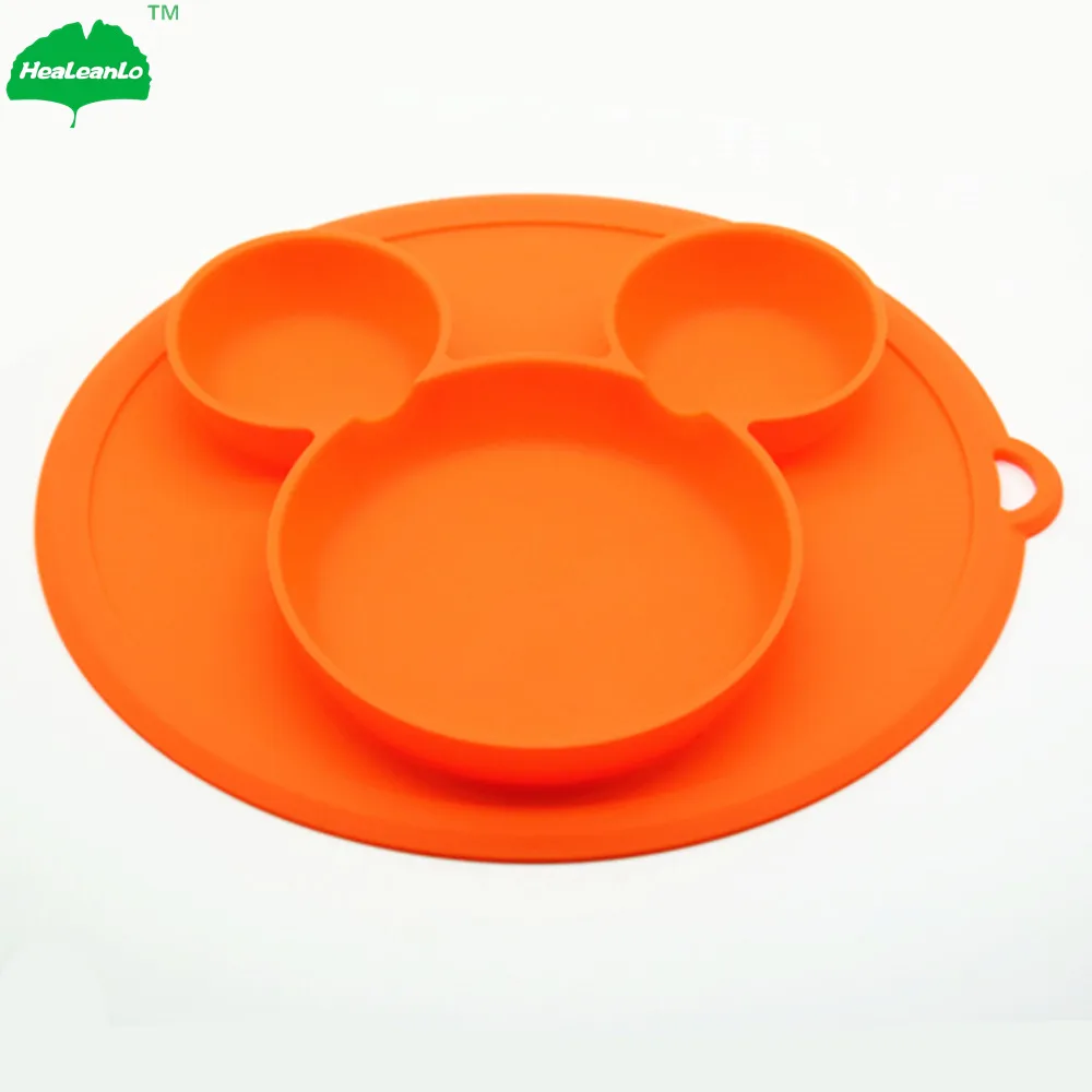 New Kids Platesmat Suction Baby Silicone Plates for Toddlers Dishes