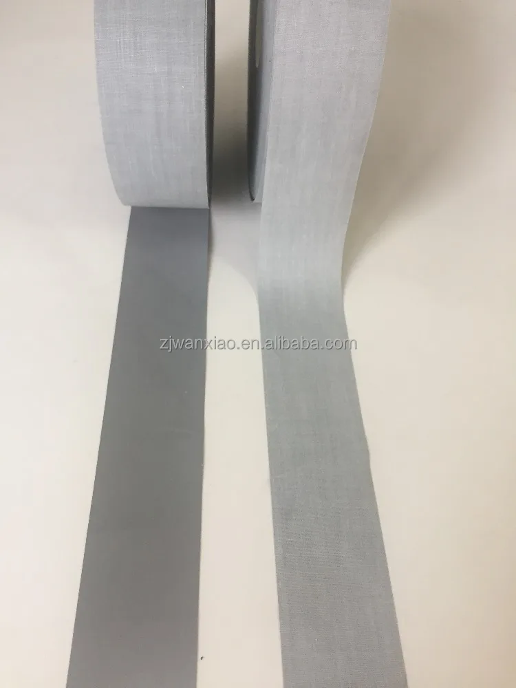 Polyester TC Customized 3M Reflective Fabric Tape 5MM Sew On For Clothing