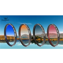 Gradual Blue lens color filter for Sony Nikon Canon 700D 100D Camera DSLR 52mm 55mm 58mm 62mm 67mm 72mm 77mm
