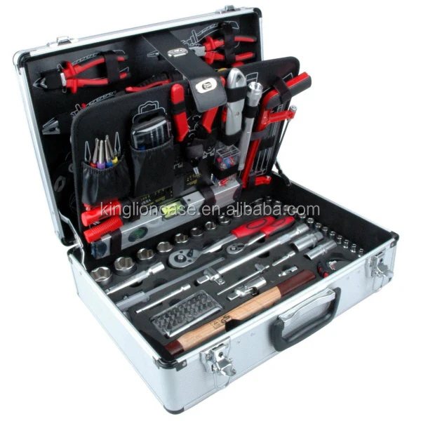 Hard heavy duty 60 pcs tool sets aluminum case KL-TC197