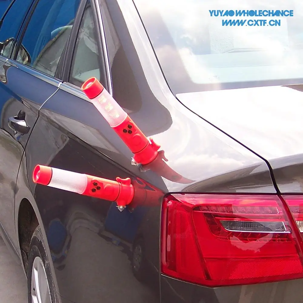 
Multifunctional Siren Sound Alarm Car Emergency Hammer for Glass Breaking with Beacon Light 