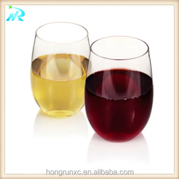 16oz PET BPA free Stemless Wine Glass,Unbreakable Drinking cups