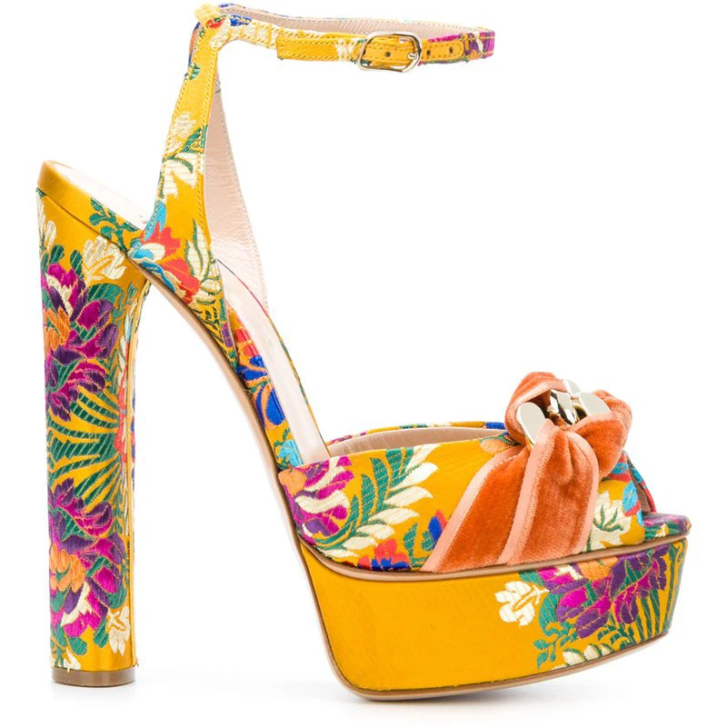 WETKISS Wholesale OEM Sexy Women High Heel Sandals Fashion Embroidery Gladiator Platform Sandals 2019 Summer Sandals for Party