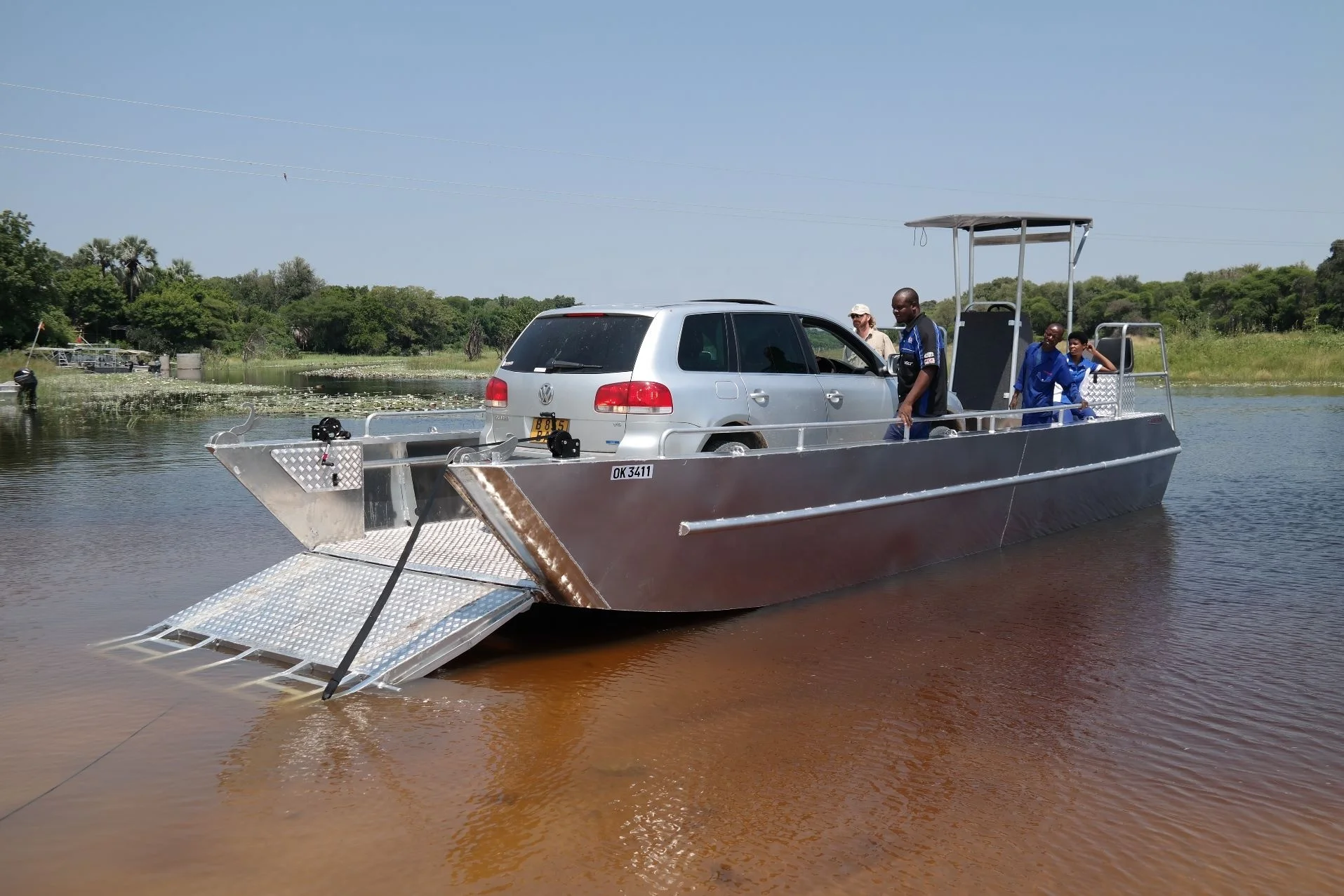 Большая алюминиевая посадочная площадка для корпуса лодки для работы
