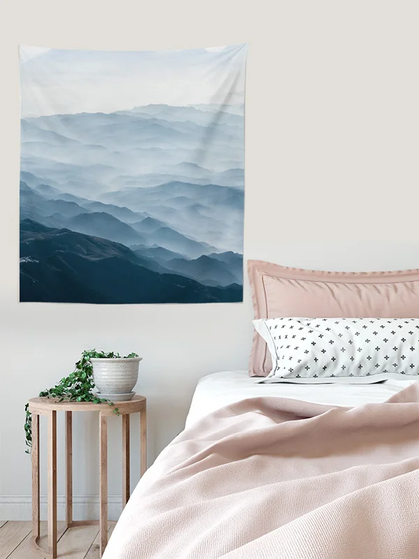 Newest Hot Selling Picture Scenery Mountain Decor Fabric Wall Hanging Tapestry For Home Decorative