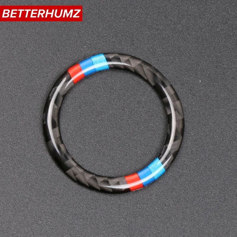 Car Engine Start Stop Ring Stickers Ignition Button M Stripe Decal Ring For BMW E90 Carbon Fiber Interior Trim Accessories