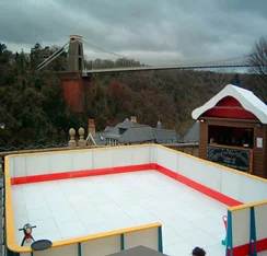 PE Material HDPE hockey ice rink floor/ skating plastic boards/synthetic ice rink for roller skating ground