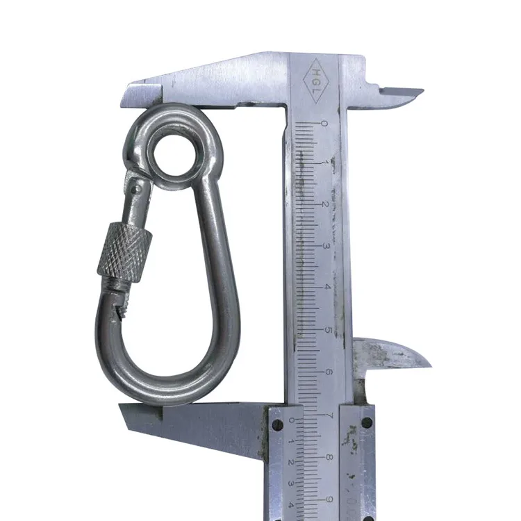 Carabiner Hook Eyelet Camping Climbing Secure Lock   3 inch Black Calabash Shaped Aluminum Carabiner