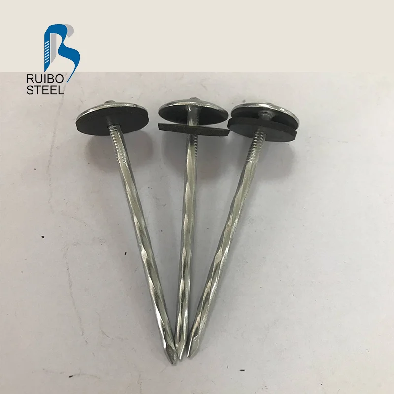 nail for roof with metal washer robber washer oofing nails coil