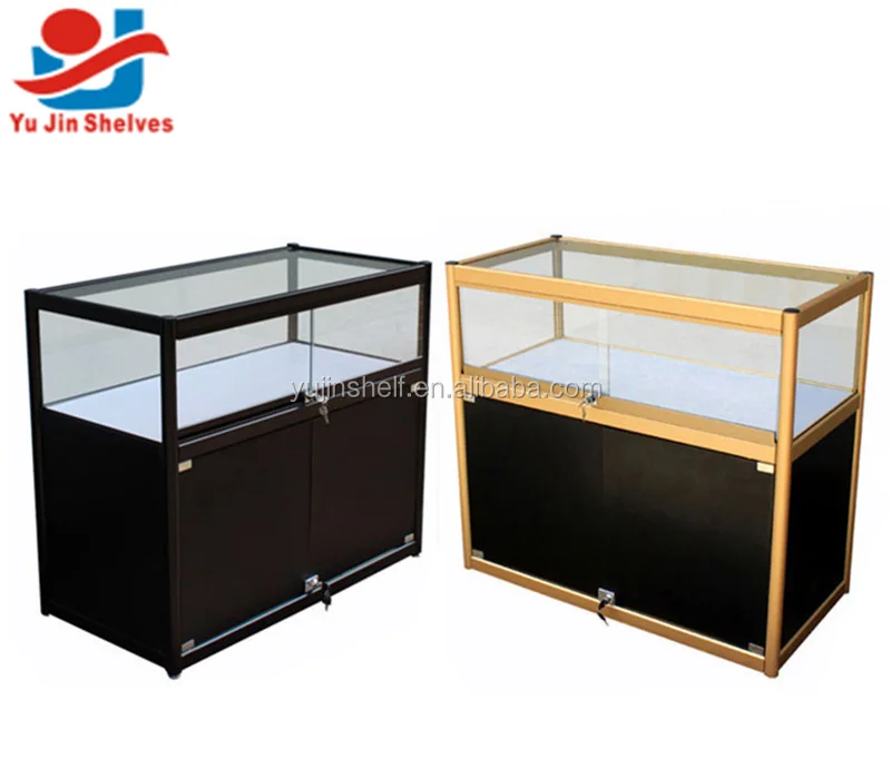 Stylish Boutique Glass Display Racks ,Lockable Red Corner Glass Cabinet